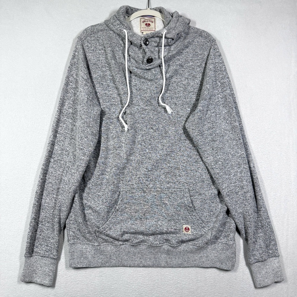 Iron and Resin Hoodie Men Large Todos Santos Pullover Heather Grey Huckberry USA